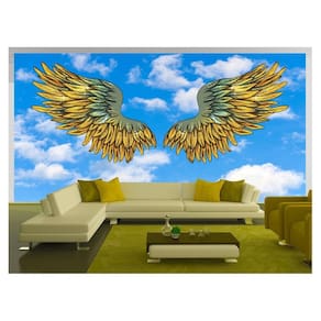 Papel De Parede 3D Arte Asas Selfie Insta Cores 3,5M Tra341