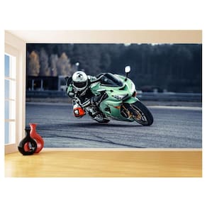 Papel De Parede 3D Moto Gp Grand Prix Corrida 3,5M Bkm82