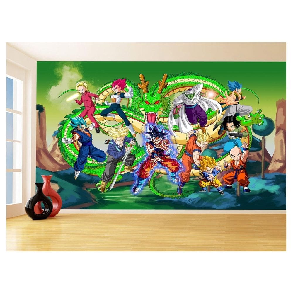 Papel De Parede Dragon Ball Goku Vegeta Anime 3,5M Dbz263
