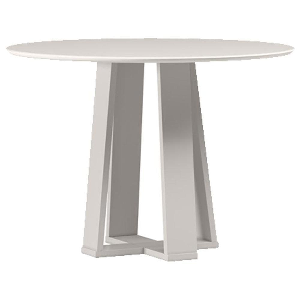 Mesa de Jantar 100x100 cm Isabela com Vidro Off White – New Ceval