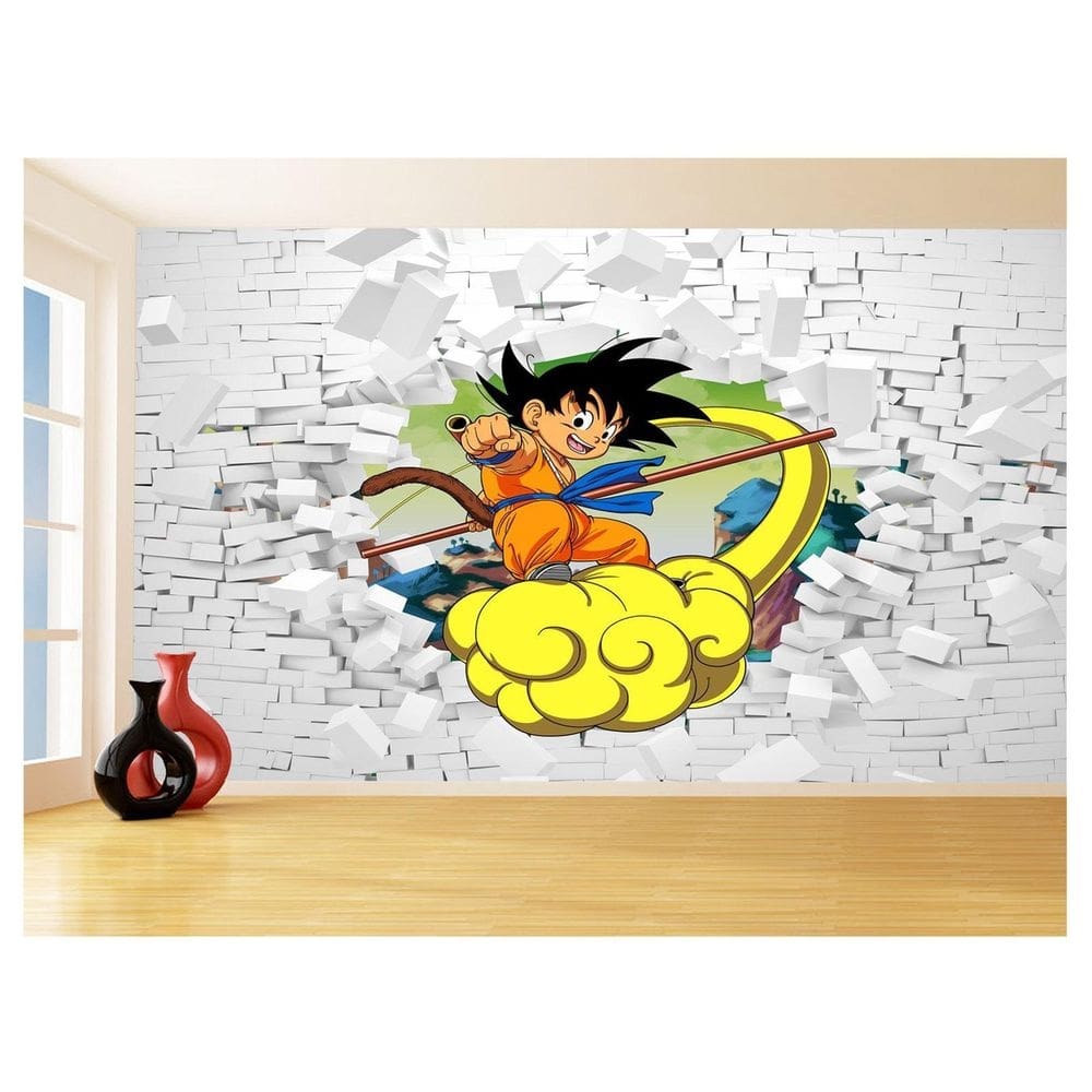 Papel De Parede 3D Dragon Ball Goku Vegeta Anime 3,5M Dbz53
