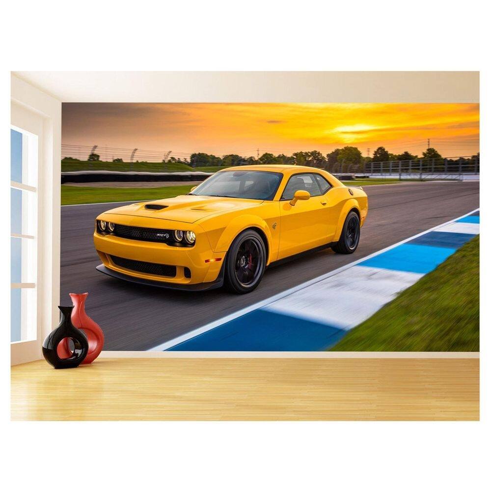 Papel De Parede Carro Dodge Challenger Hellcat 3,5M Car67