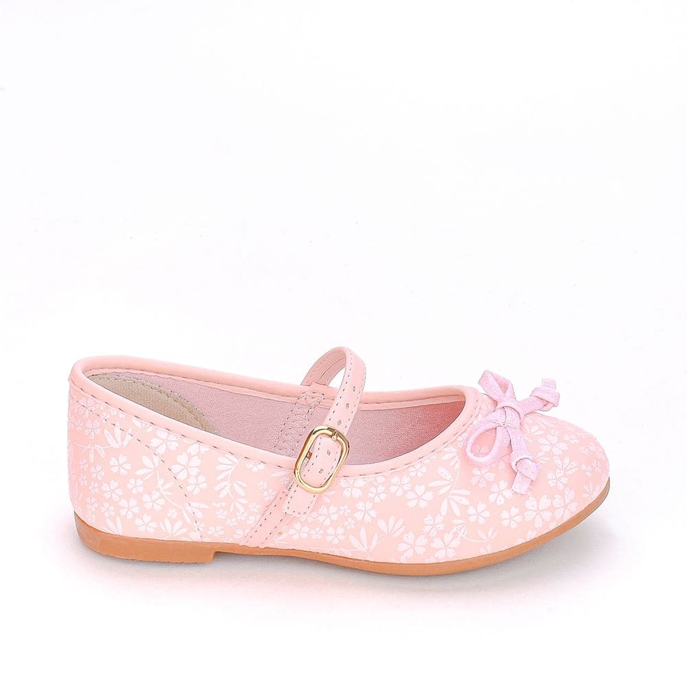 Sapatilha Bailarina Infantil Kidy Soft com Laço Florida Rosa