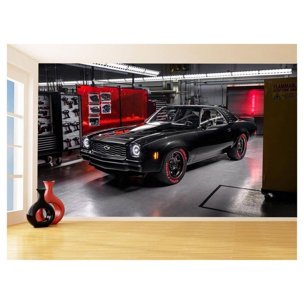 Papel De Parede 3D Carro Antigo Chevrolet Chevy 3,5M Cxr10