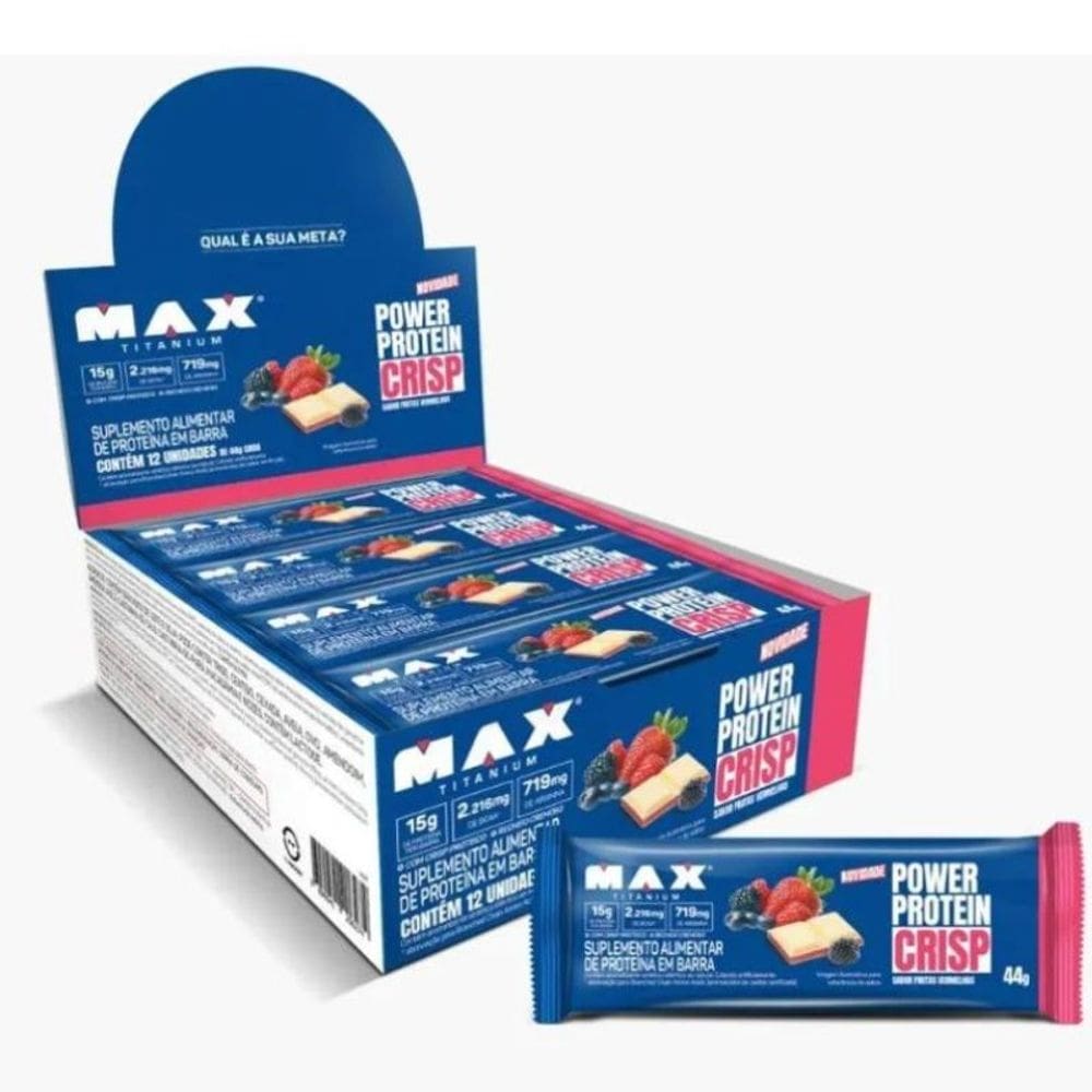 Power Protein Crisp Bar (Caixa c/ 12un de 44g) Max Titanium