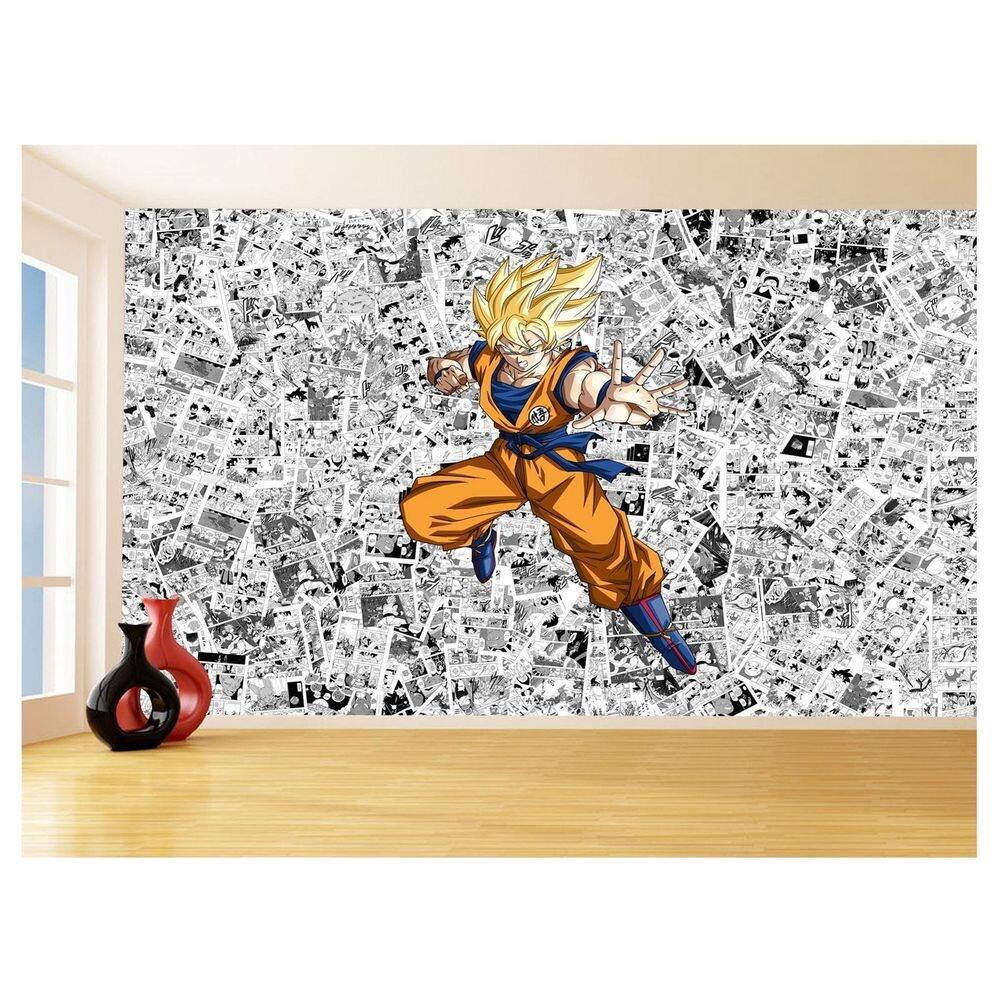 Papel De Parede Dragon Ball Goku Página Manga 3,5M Dbz539