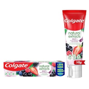 Creme Dental Colgate Natural Extracts Açaí e Frutas Vermelhas 140g