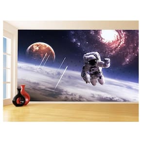 Papel De Parede 3D Espaço Estrelas Astronauta 3,5M Nsp93
