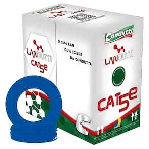 Caixa de Cabo de Rede Landutti UPT Cat5 100% Cobre, 305 Metros, Condutti, Azul