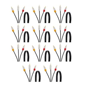 Cabo Composto AV 1,8m 3 RCA x 3 RCA Multilaser WI294 - Kit com 8 Unidades