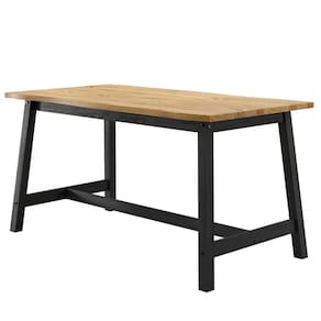 Mesa de Madeira Maciça com Travessa Preto