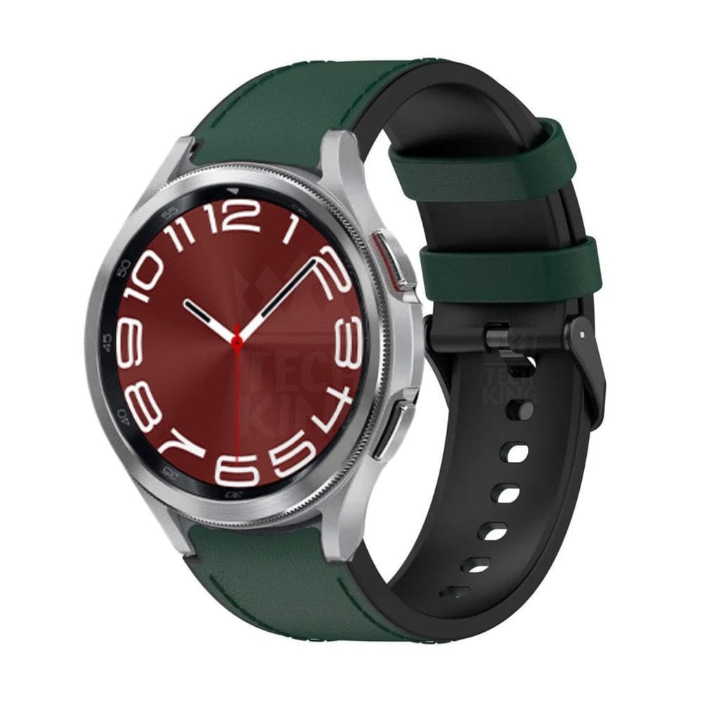 Pulseira Couro/Silicone Galaxy Watch6 43Mm Verde Escuro