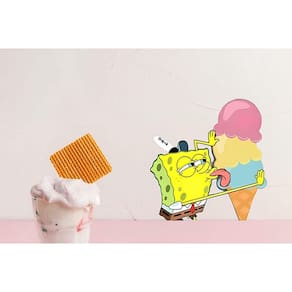 Adesivo De Parede Bob Tomando Sorvete