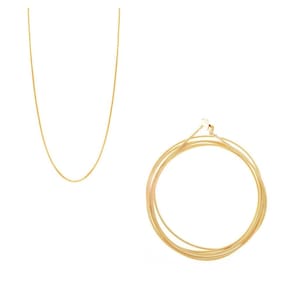 Kit Corrente + Pulseira Corda De Violão Banhado Em Ouro 18k