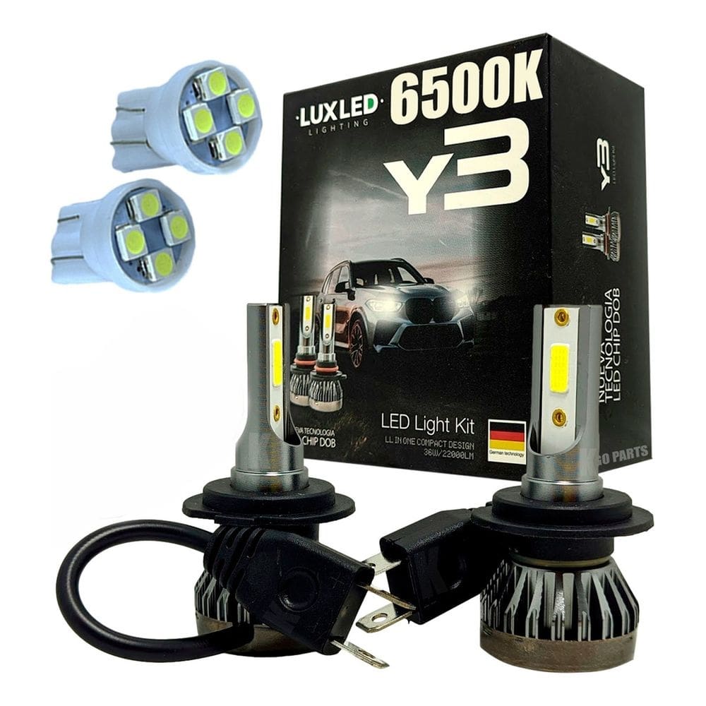 Kit super Led Farol ultra branco 6500K 36W MAX 12v Y3 H1 H3 H7 H8 H11 H27
