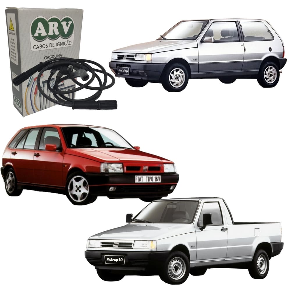Jogo de Cabo De Ignição ARV Fiat Uno Fiorino Tipo 1.6 Mpi