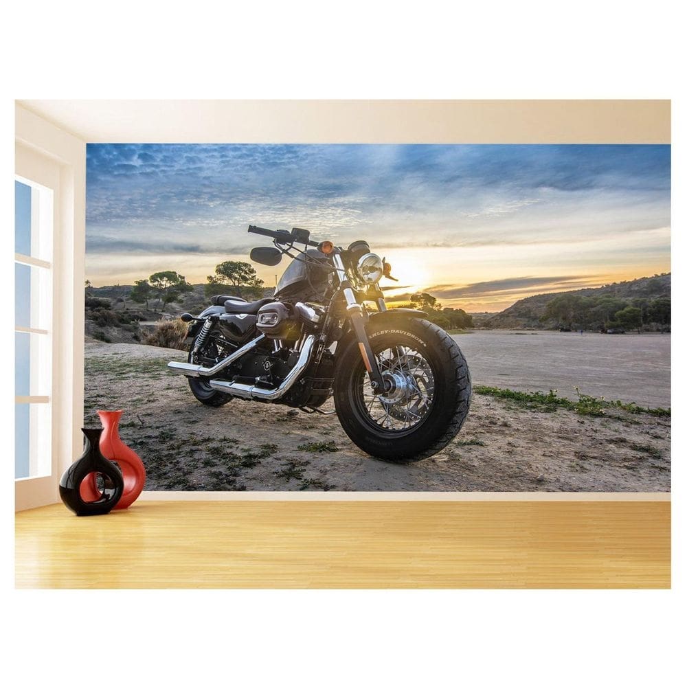 Papel De Parede 3D Moto Esporte Viagem Estrada 3,5M Bkm105