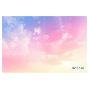 Papel De Teto Céu Azul Nuvem Cores Dia Manhã 3,5M Rof19
