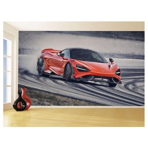 Papel De Parede 3D Carro Mc Laren Pista Super 3,5M Car269