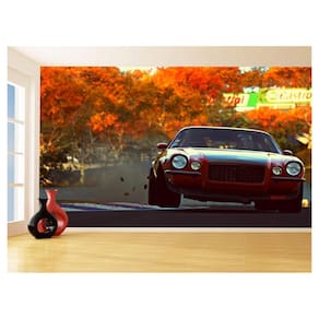Papel De Parede 3D Carro Antigo Clássico Vintage 3,5M Cxr16