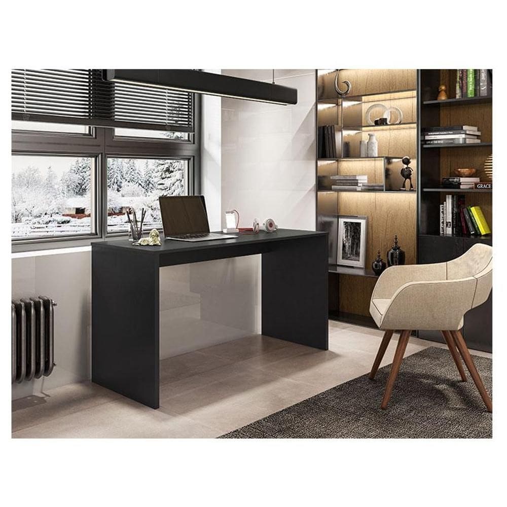Mesa para Computador Ambiente Gávea Preto Trama - Móveis Leão