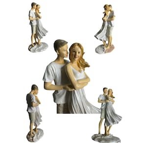 Escultura Estatua Decorativa Resina Casal Namorados Espressione