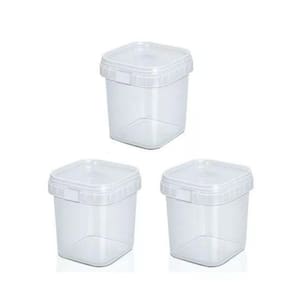 Pote Quadrado Transparente 220ml - Ideal para Bolos