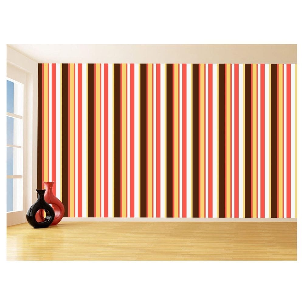 Papel De Parede 3D Listras Coloridas Verticais 3,5M Lst21