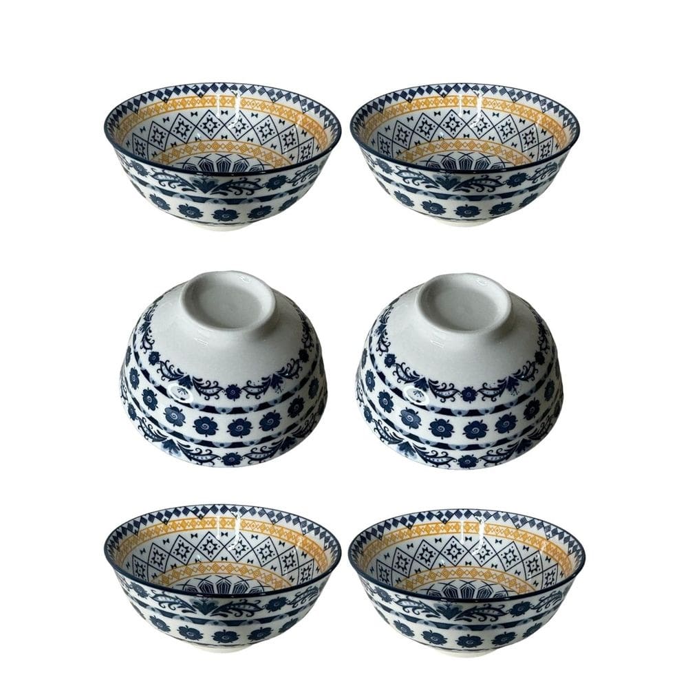 Cerâmica Portuguesa kit 06 bowll 500ml para sobremesa caldos