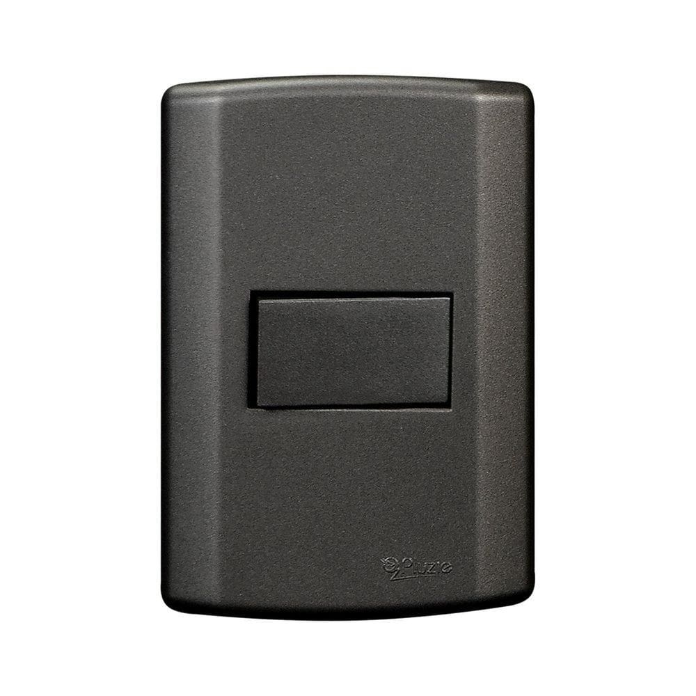 Interruptor de 1 Tecla Simples, Modular, com Placa 4x2 e Suporte Grafite