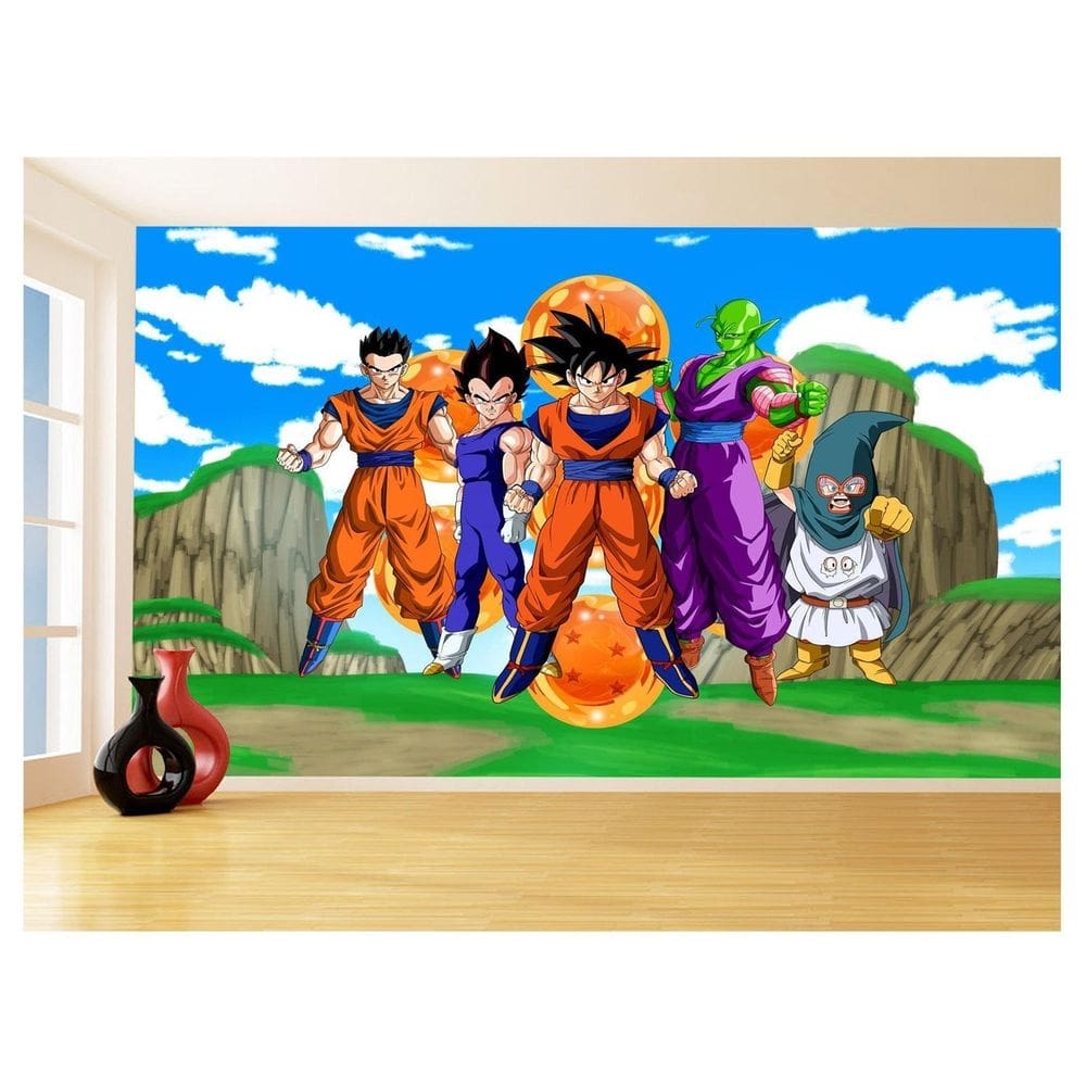 Papel De Parede Dragon Ball Goku Vegeta Anime 3,5M Dbz493