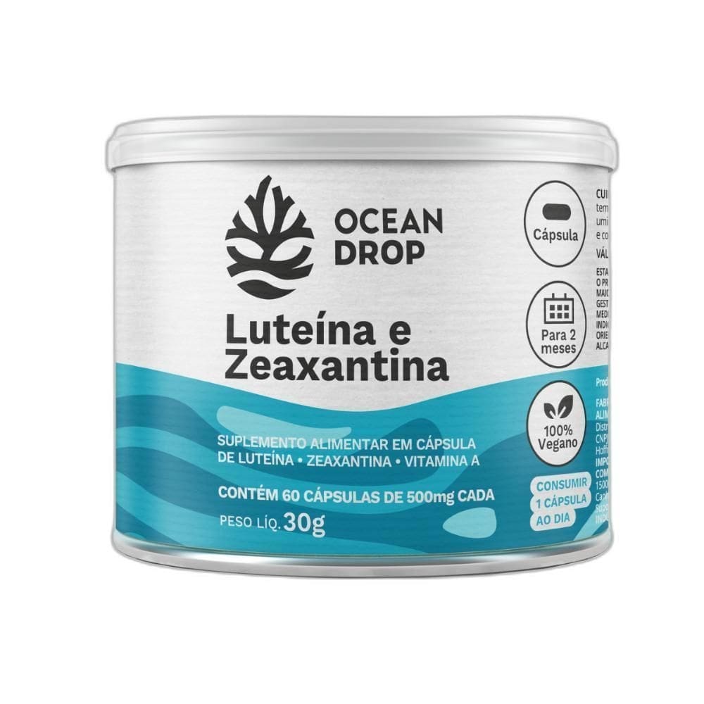 Luteína E Zeaxantina Vitamina A 500Mg 60 Capsulas Natural