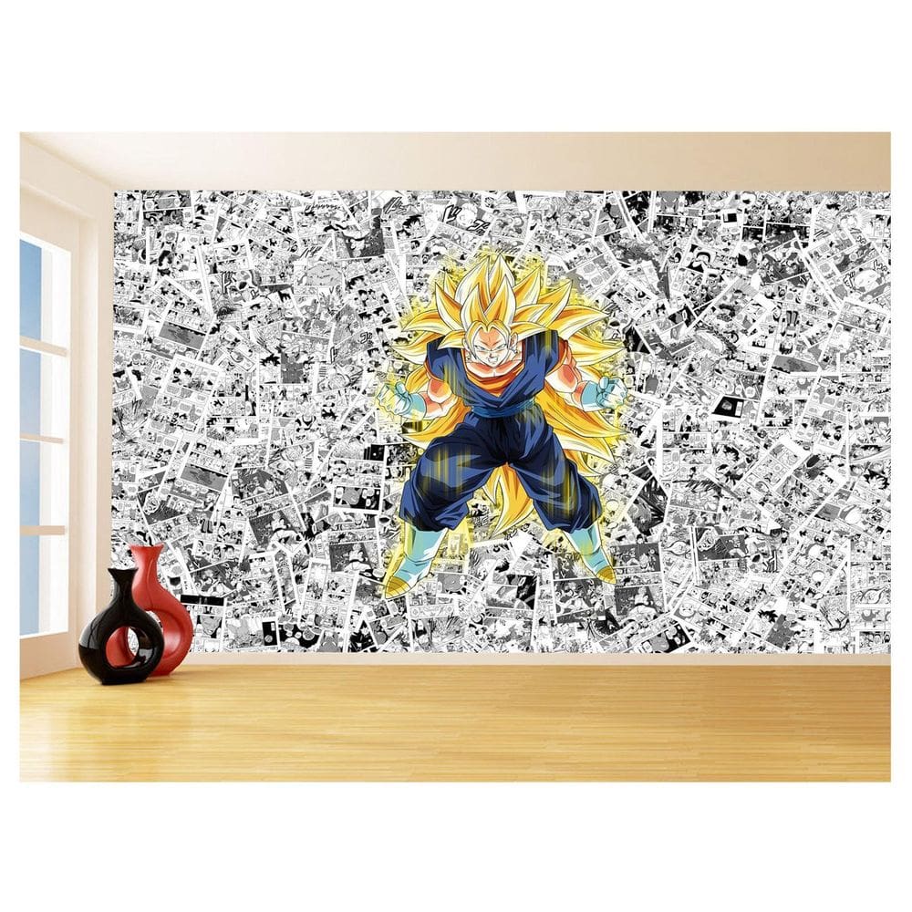 Papel De Parede Dragon Ball Goku Vegetto Anime 3,5M Dbz613