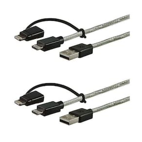 Cabo Micro USB Com Conector Para IOS 0,9 metros General Electric - Kit 2 Unidades