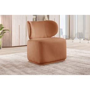 Poltrona Para Sala De Estar Moderna Sun Laranja