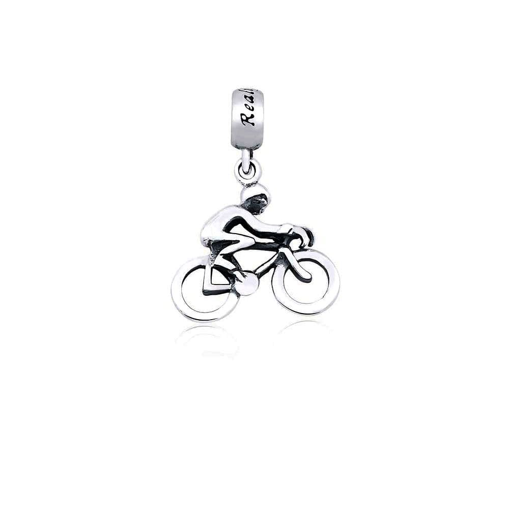 Pingente Bicicleta Em Prata Com Ródio Branco
