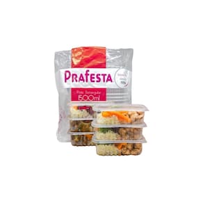 Pote Plástico Com Tampa Marmita Fitness 1,5L 20 Unidades.