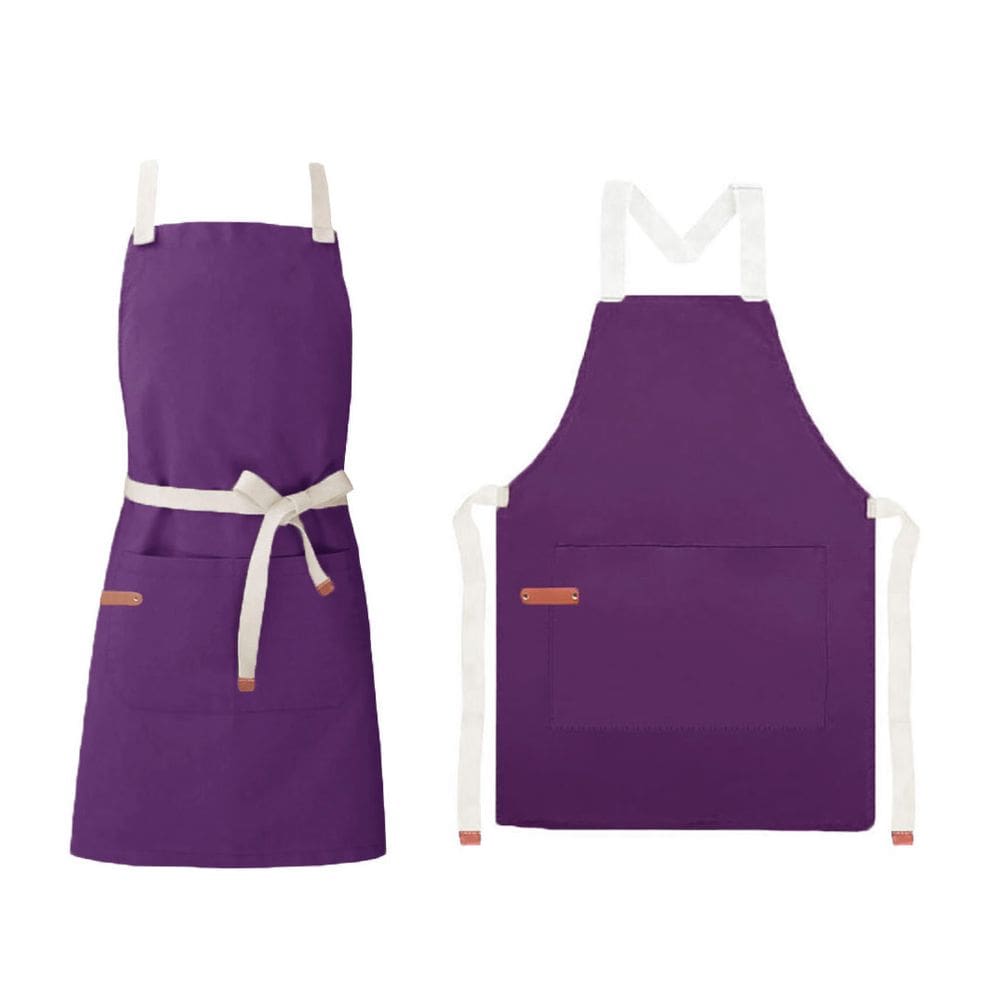 Avental Roxo Açai Algodao Vegano Sorveteria Doceria Bistro 10un