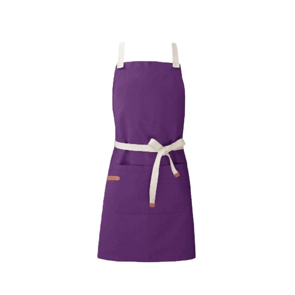 Avental Roxo Açai Algodao Vegano Sorveteria Doceria Bistro