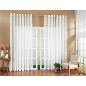 Cortina Luxo Gaze Linho 5,00X2,80 Sem Forro Marfim