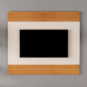 Painel para TV Até 58 Polegadas Madrid Ripado Naturalle/Off White - Mavaular