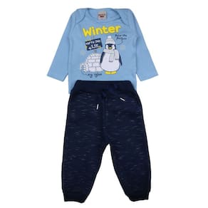 Conjunto Bebê Menino Azul Body Moletom Meia Estação