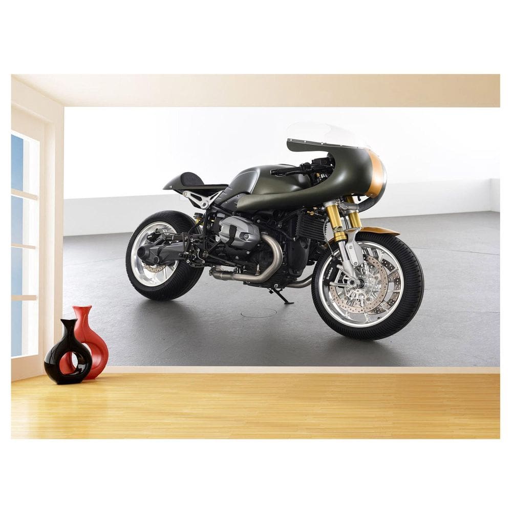 Papel De Parede 3D Moto Sport Bike Cafe Racer 3,5M Bkm49