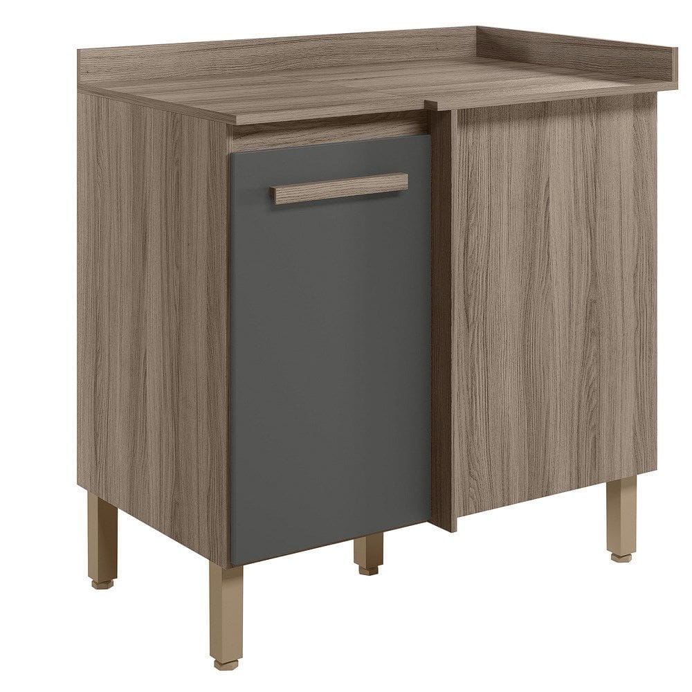 Balcao Canto Reto 89 cm Com Tampo 16990 Crvlh Nature Chumb Nicioli