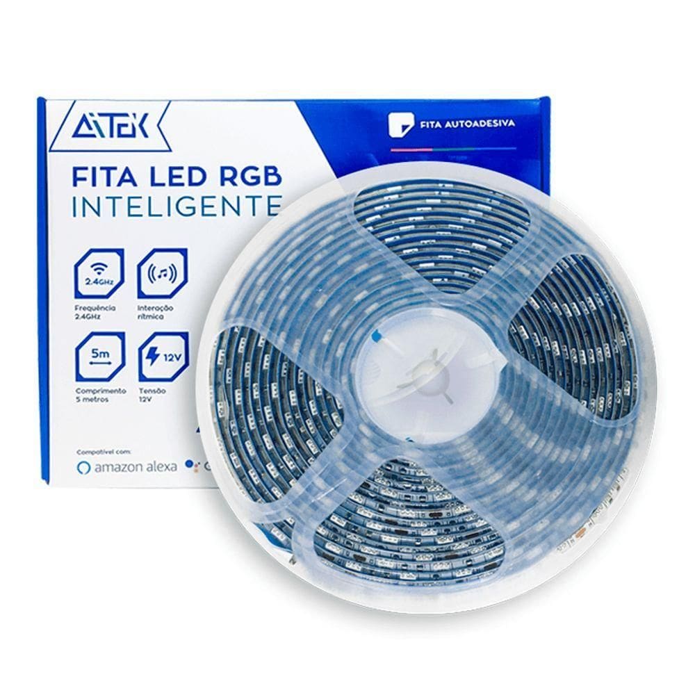 Kit Fita De Led Rgb Smart Wifi Inteligente 5 Metros