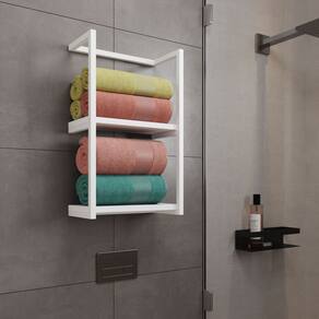 Toalheiro para Banheiro Estilo Industrial Sahy - Branco