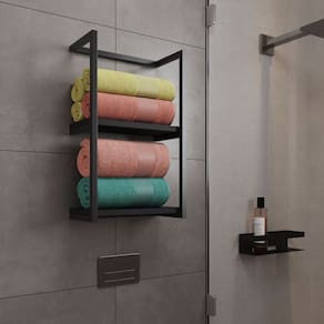 Toalheiro para Banheiro Estilo Industrial Sahy - Preto