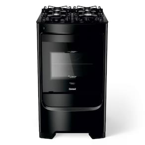 Fogão Consul 4 Bocas Com Mesa de Vidro e Grades Individuais Super Estáveis Preto CFO4VBEUNA - Bivolt