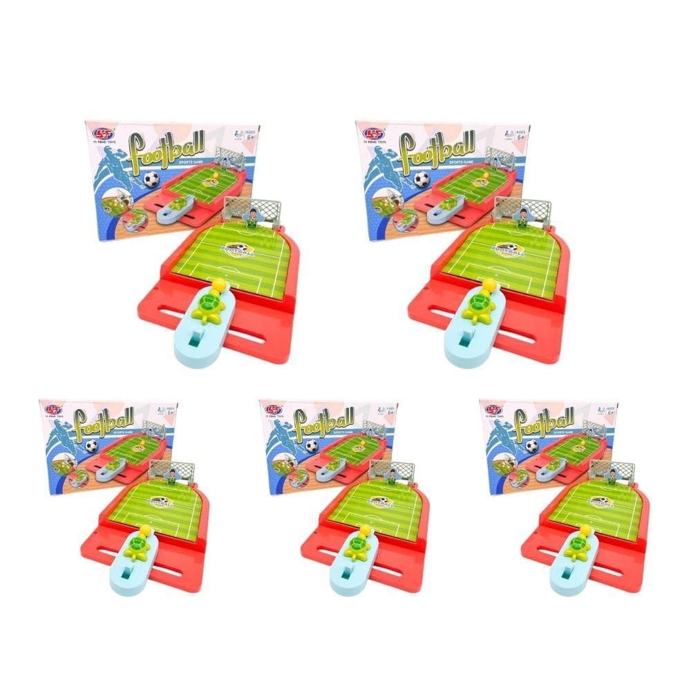 Brinquedo Game Modalidade Futebol Jogo de Mesa Verde - Kit 5 Unidades