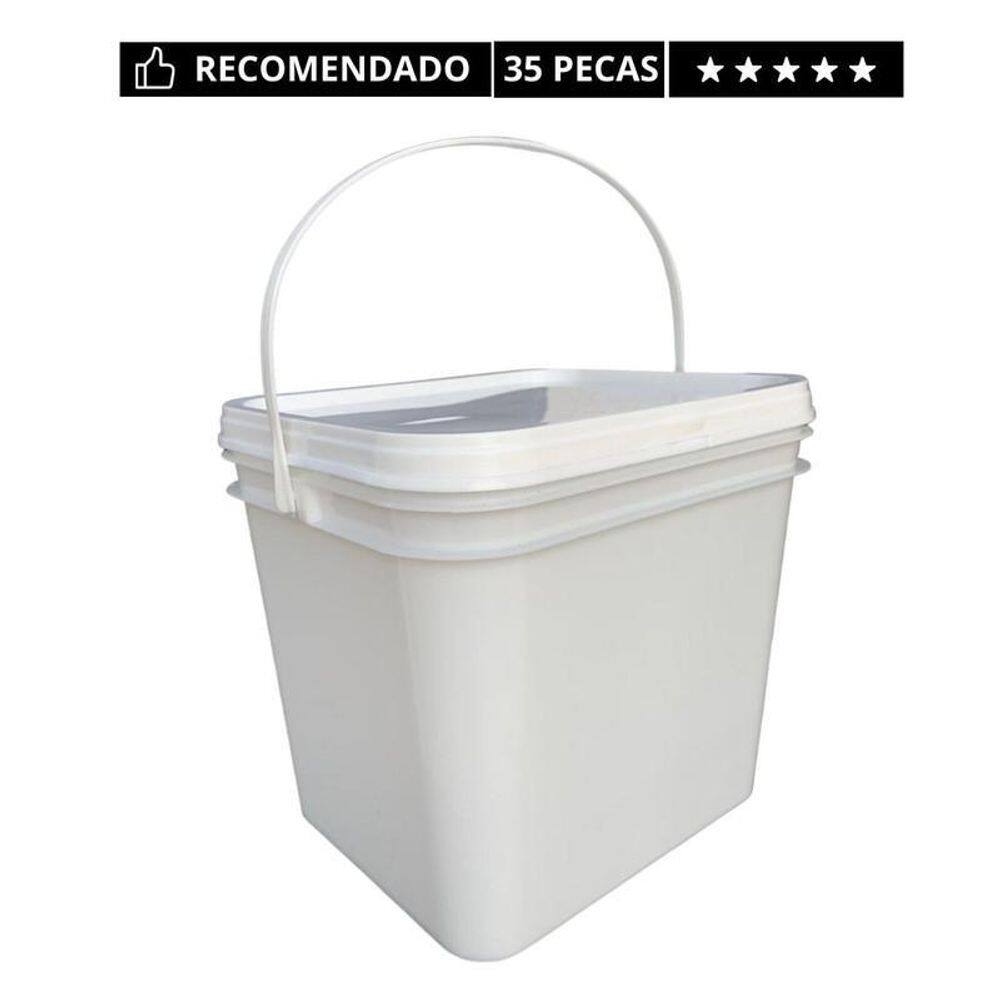 Balde retang 3.6lts p ração -35 pçs
